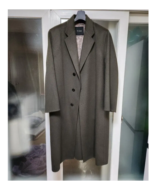 타임옴므 22FW 캐시미어 블렌드 싱글 핸드메이드 코트 토프그레이 100