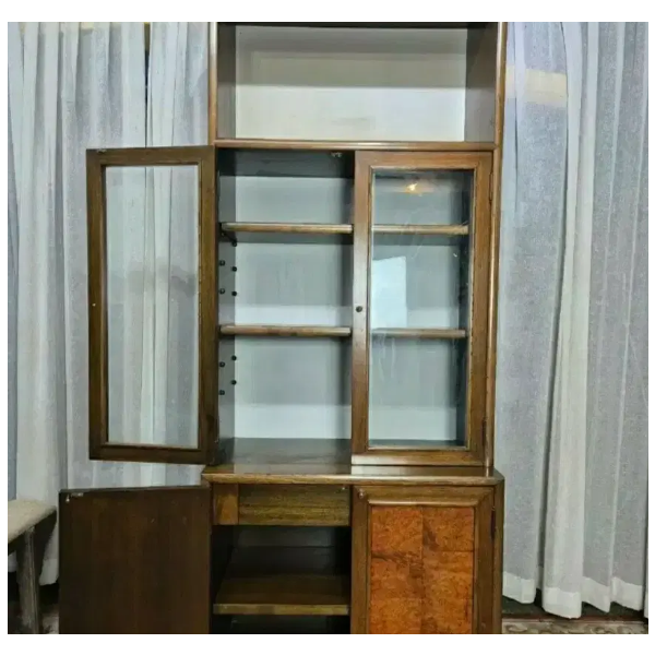60-70s 이태리 빈티지 우드 호마이카 그릇장/책장