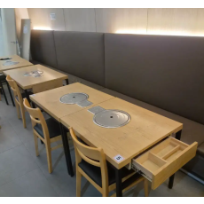 식당 도시가스 테이블 LNG 수저통 테이블 2인용 4인용